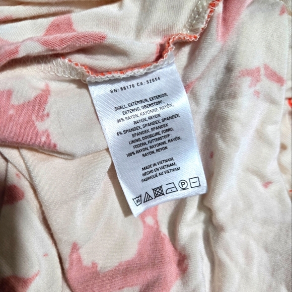 Maeve Floral Dress in Orange and Cream-Size S - 94% Rayon - Picture 8 of 9